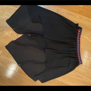 Black hi-low skirt with shorts